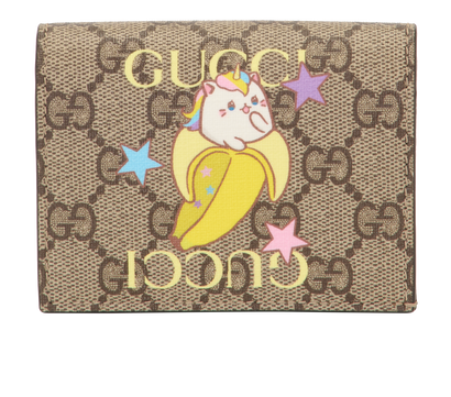 Gucci GG Bananya Card Holder, &pound;210, Accessories, Beige, Canvas, Front view
